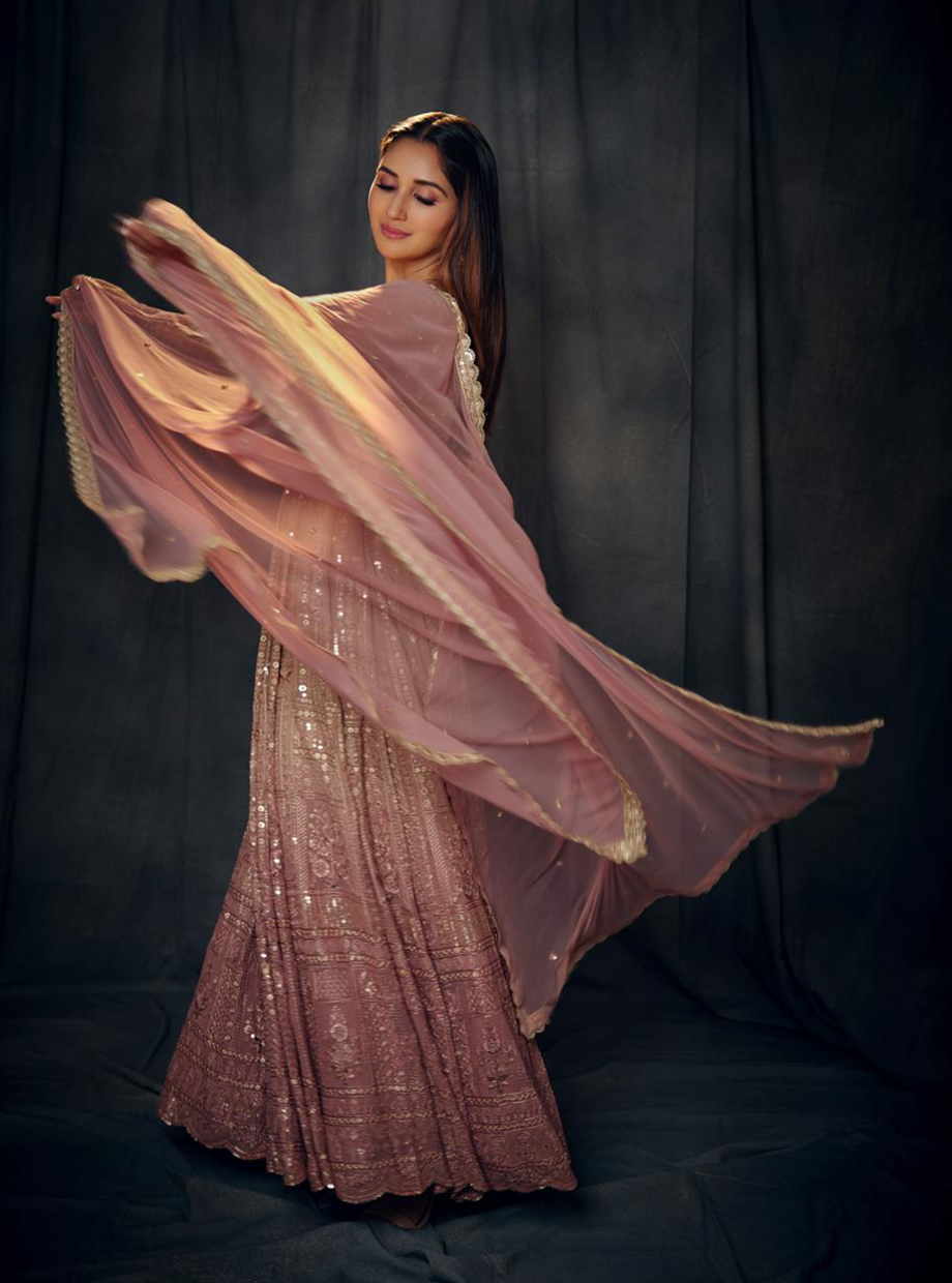 Champagne Ombre Sequin Anarkali