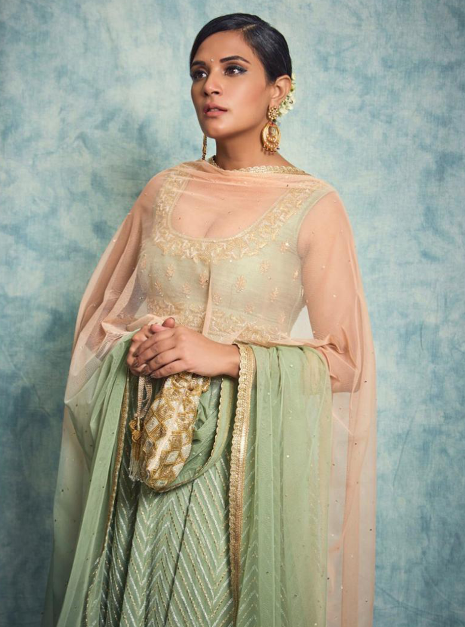 Sage Green Anarkali