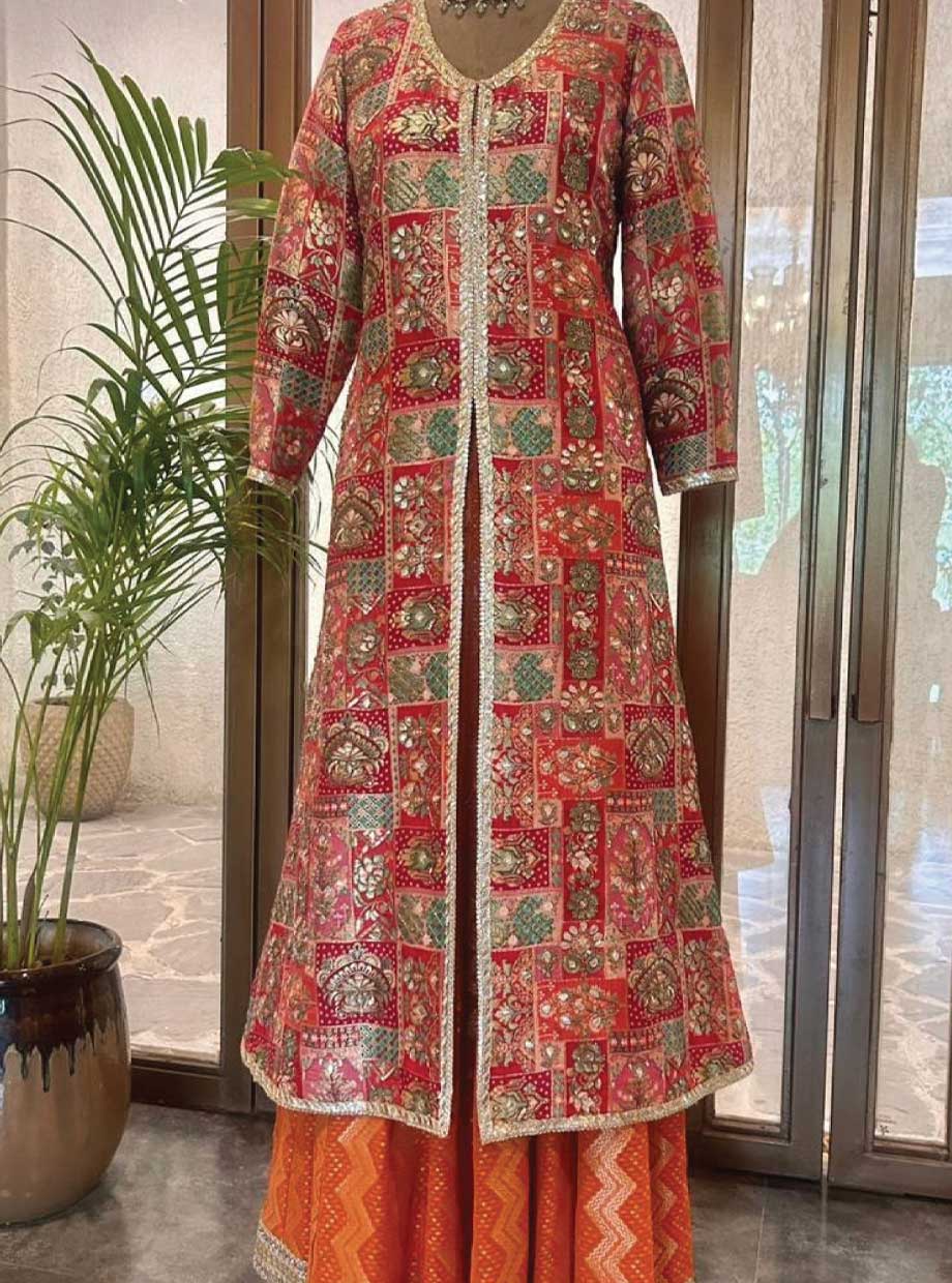 ⁠Banarasi Jacket Lehanga