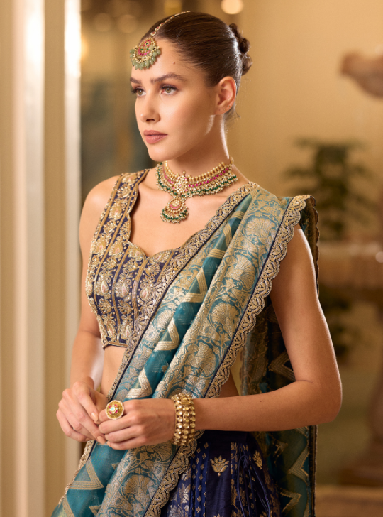 Banarsi Lehnega With Tissue Banarsi Dupatta