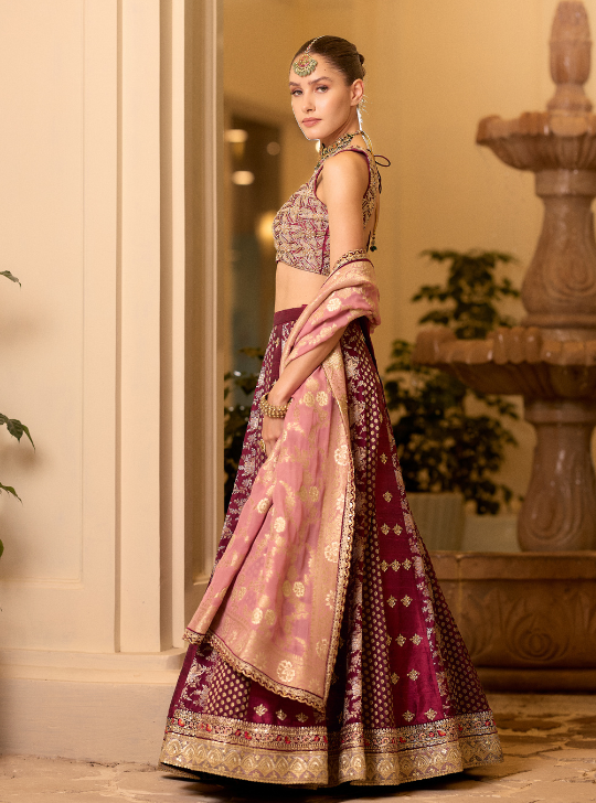 Banarsi Lehnega With Georgette Banarsi Dupatta
