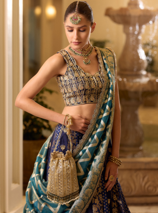 Banarsi Lehnega With Tissue Banarsi Dupatta