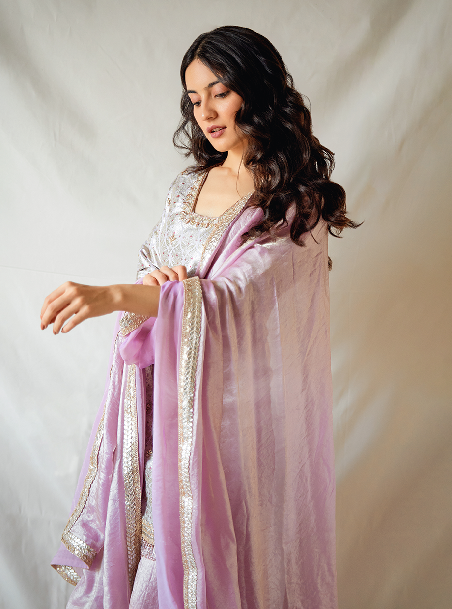 Mauve Tissue Sharara