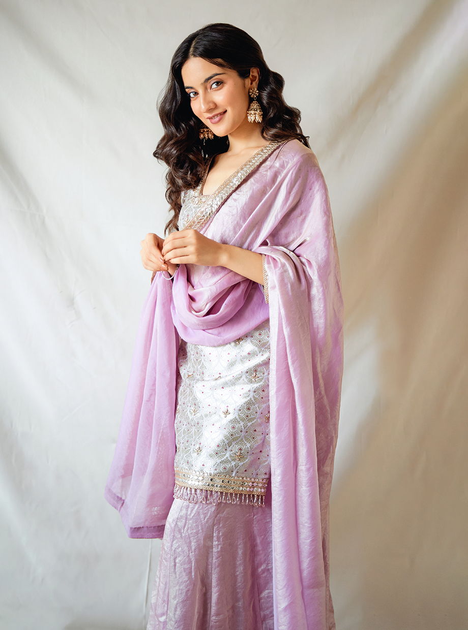 Mauve Tissue Sharara